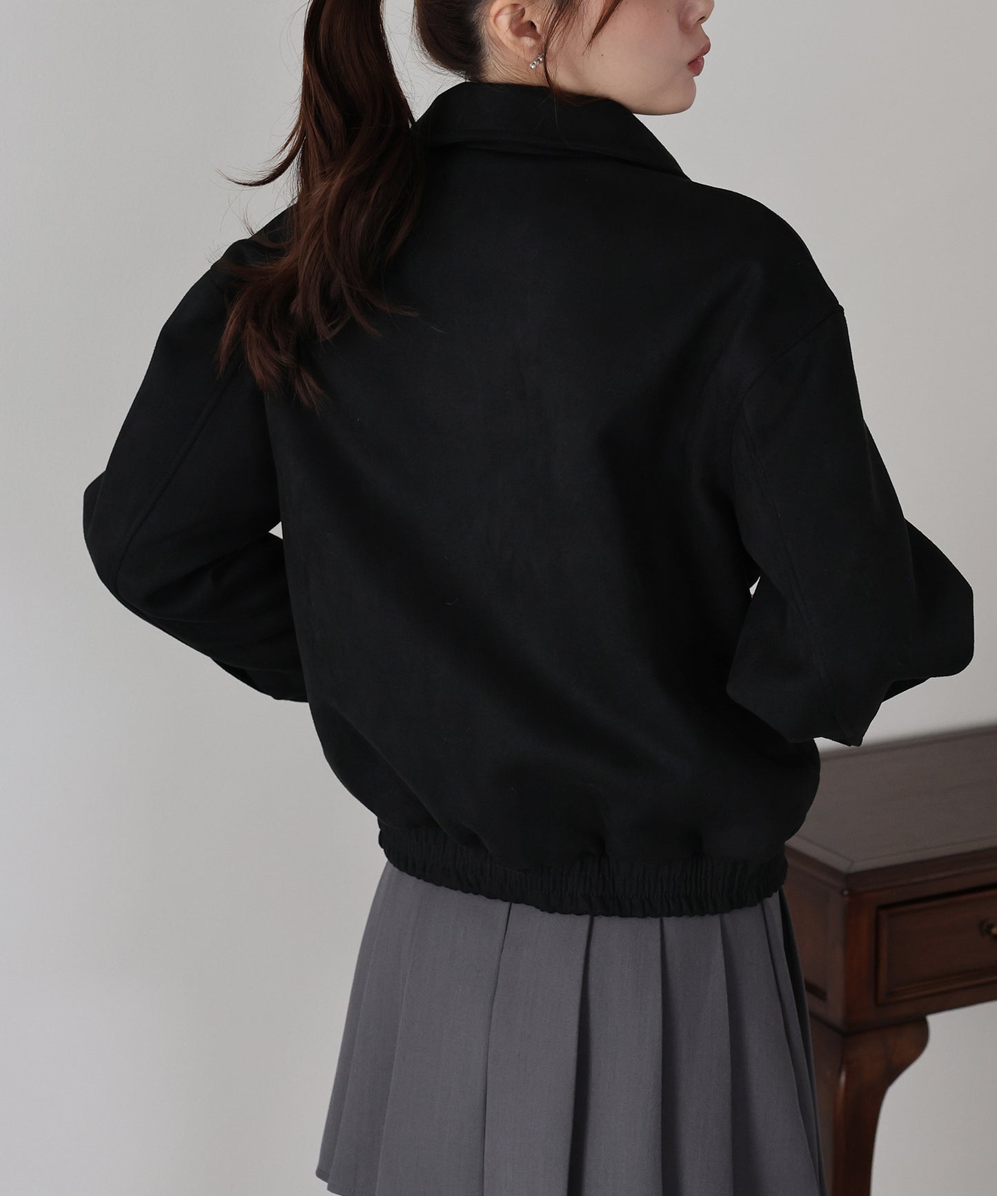 スウェードZIPブルゾン