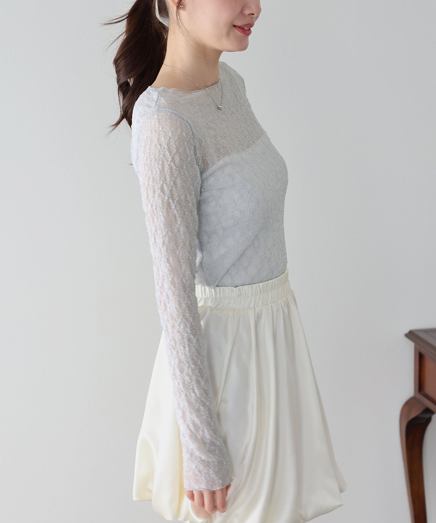 【早割5％OFF】ぽこぽこシアージャガードトップス【ネコポス】