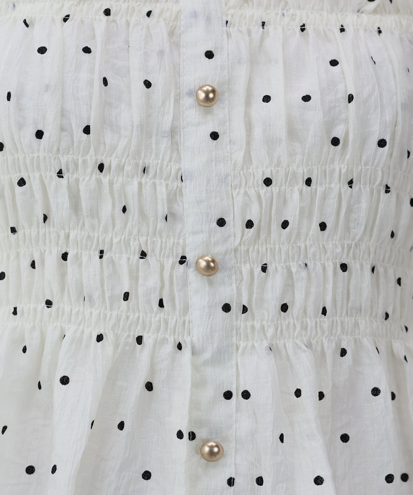 【早割5％OFF】ドットシャーリングブラウス【ネコポス】