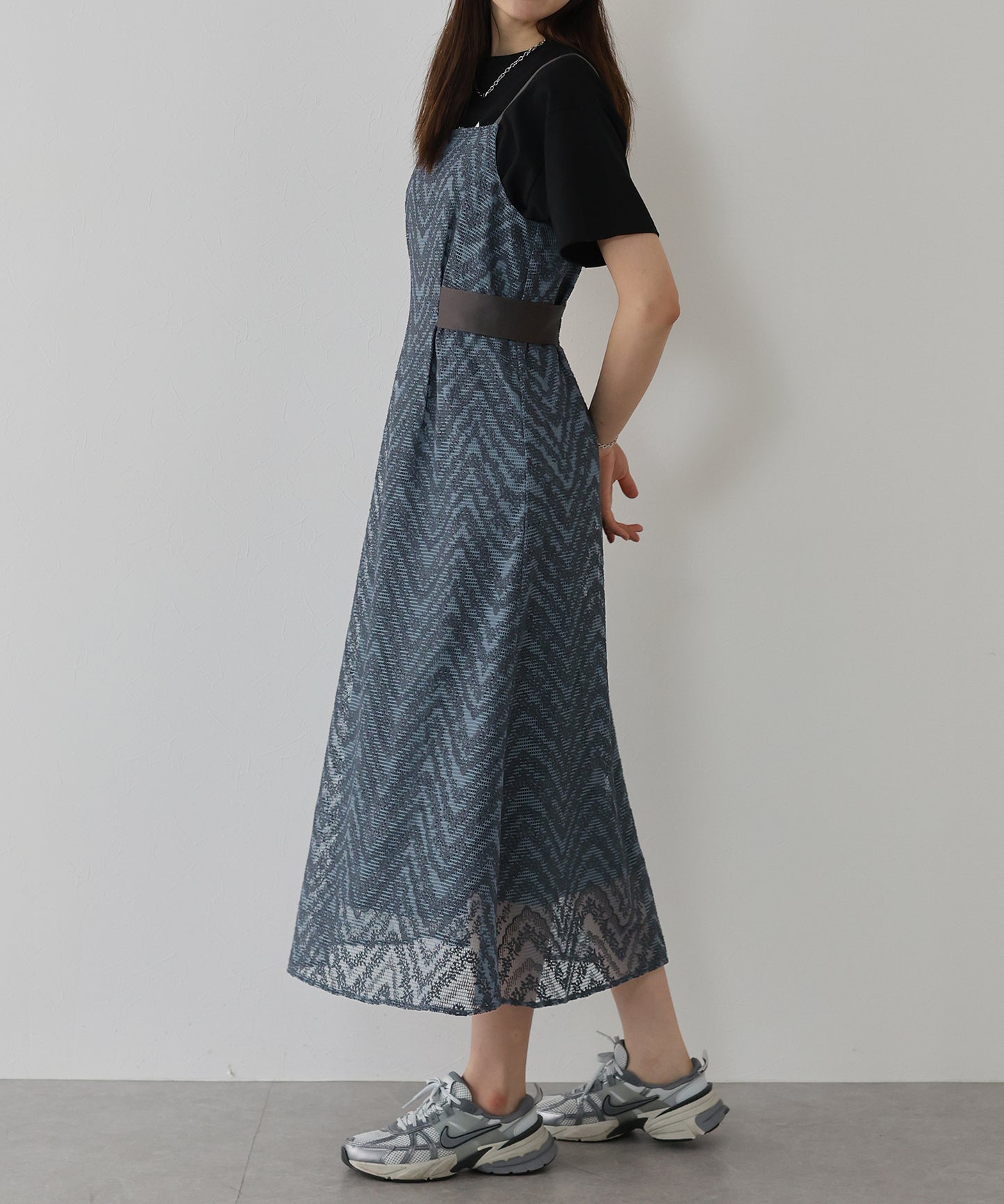 【新商品限定5％OFF（火）】【日本製】ジャガードキャミワンピース[J by blue]