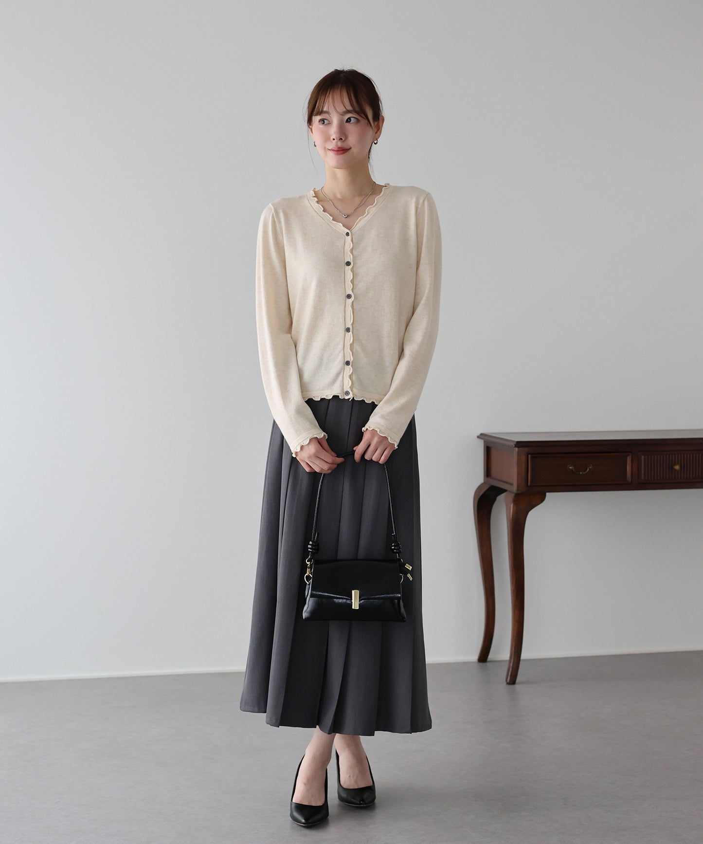 【早割5％OFF】メローフリルカーディガン