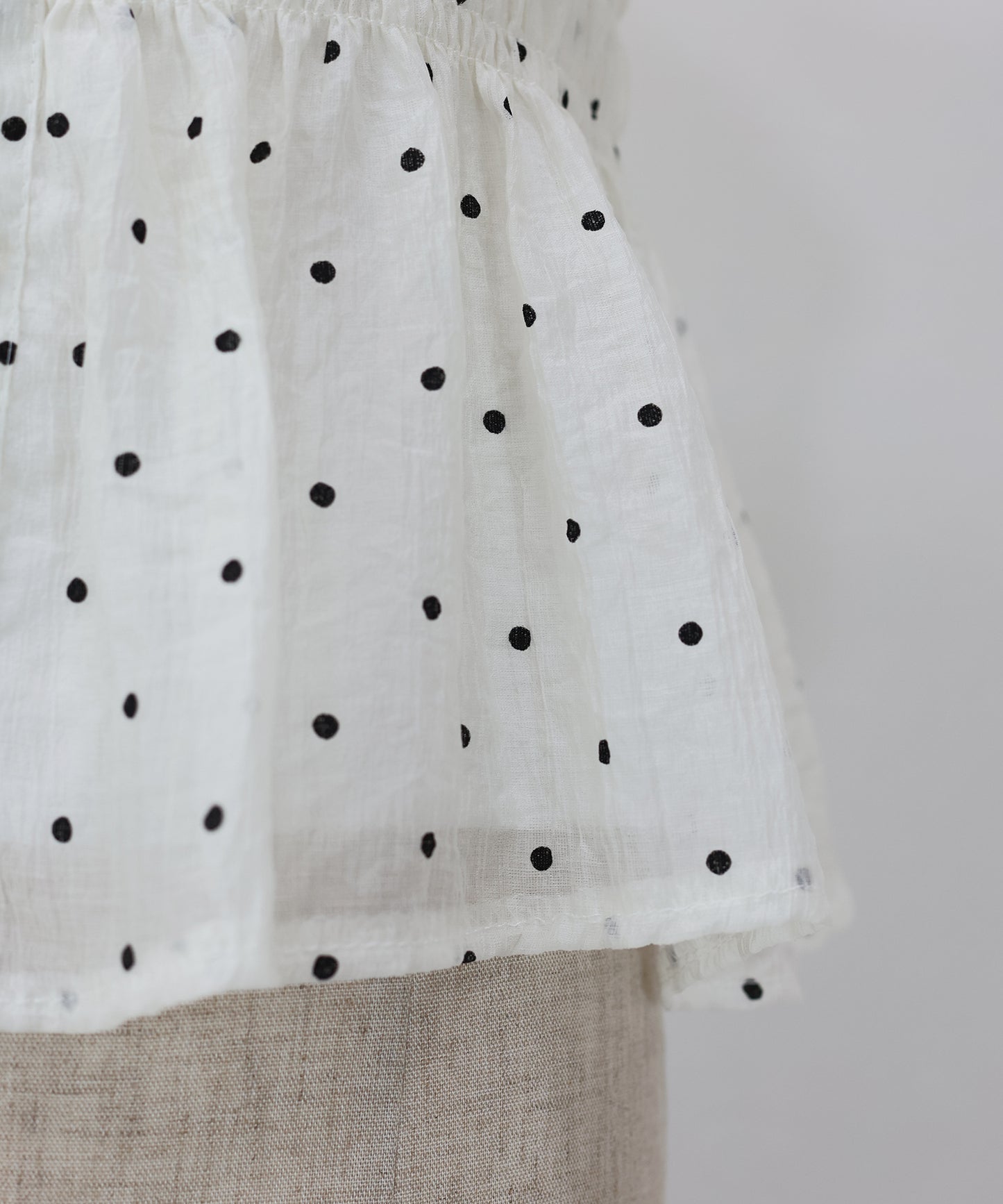 【早割5％OFF】ドットシャーリングブラウス【ネコポス】