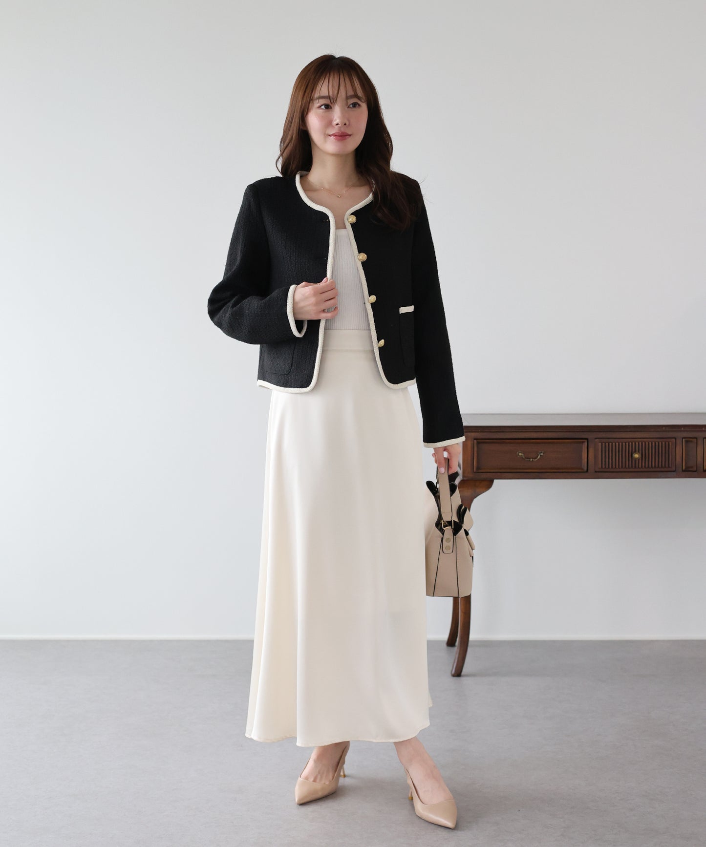 バイカラーパイピングジャケット