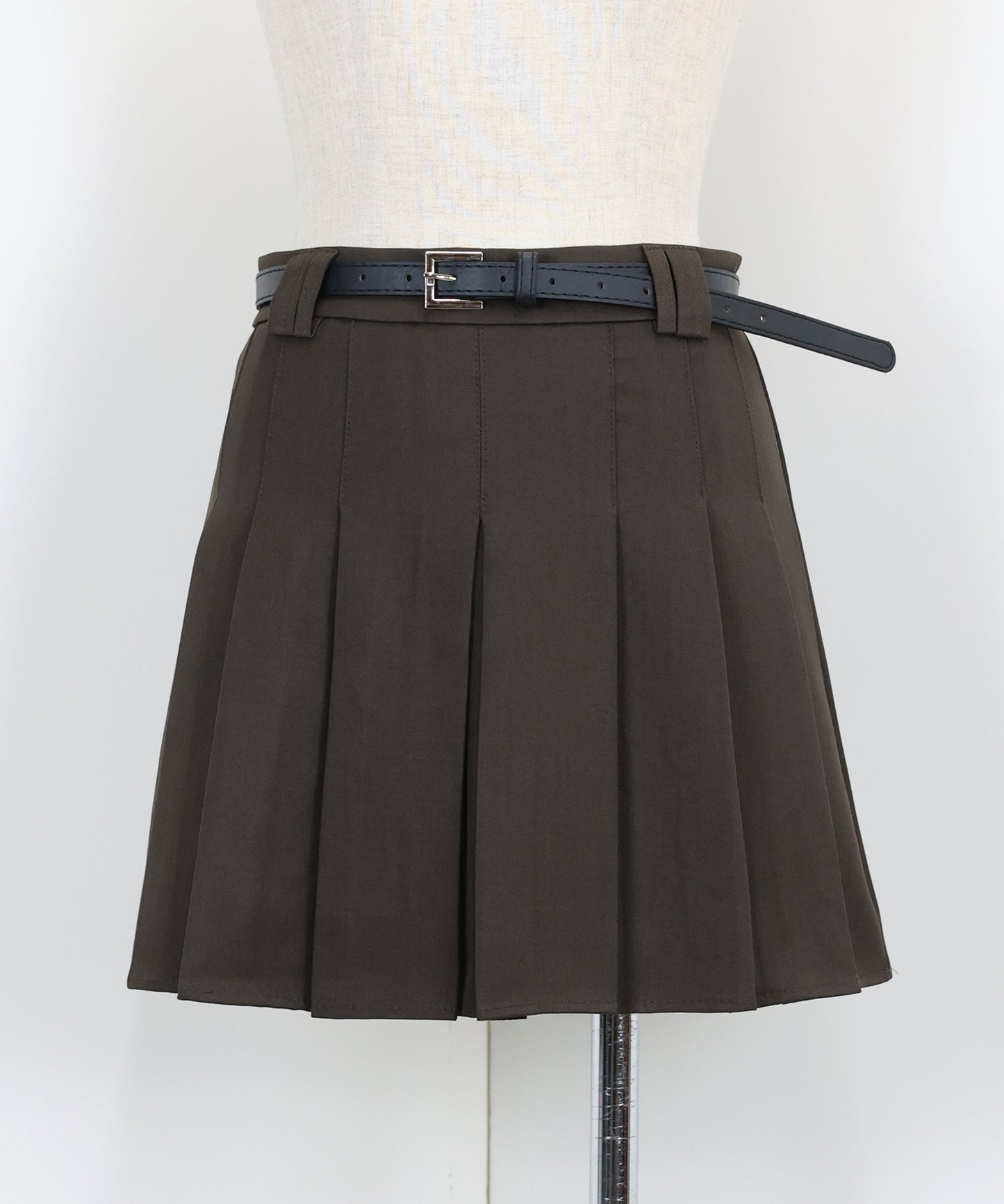 ベルトSETプリーツミニスカート