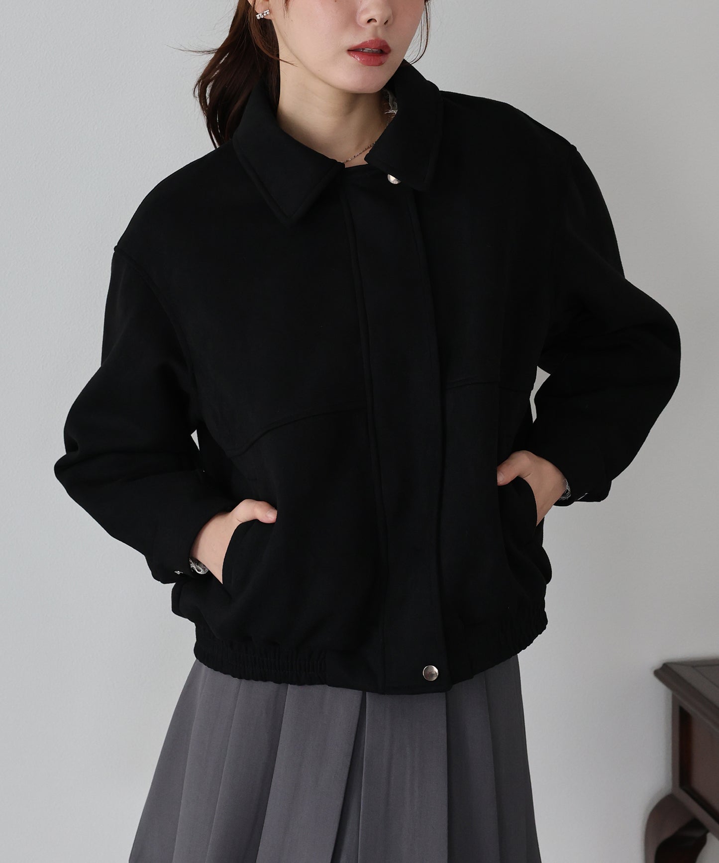 スウェードZIPブルゾン