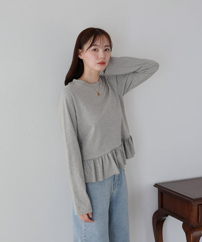【SALE】ペプラムロンTシャツ