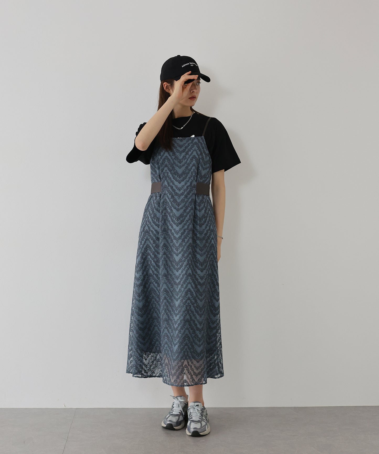 【新商品限定5％OFF（火）】【日本製】ジャガードキャミワンピース[J by blue]