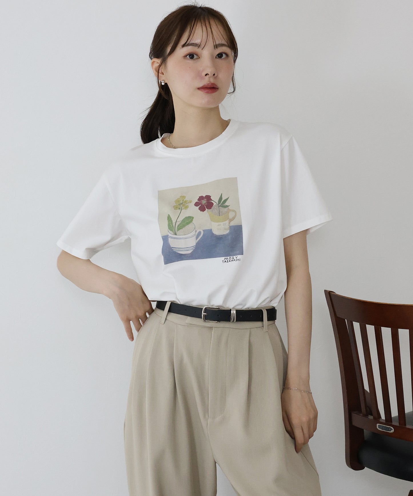 フラワーアートTシャツ【ネコポス】