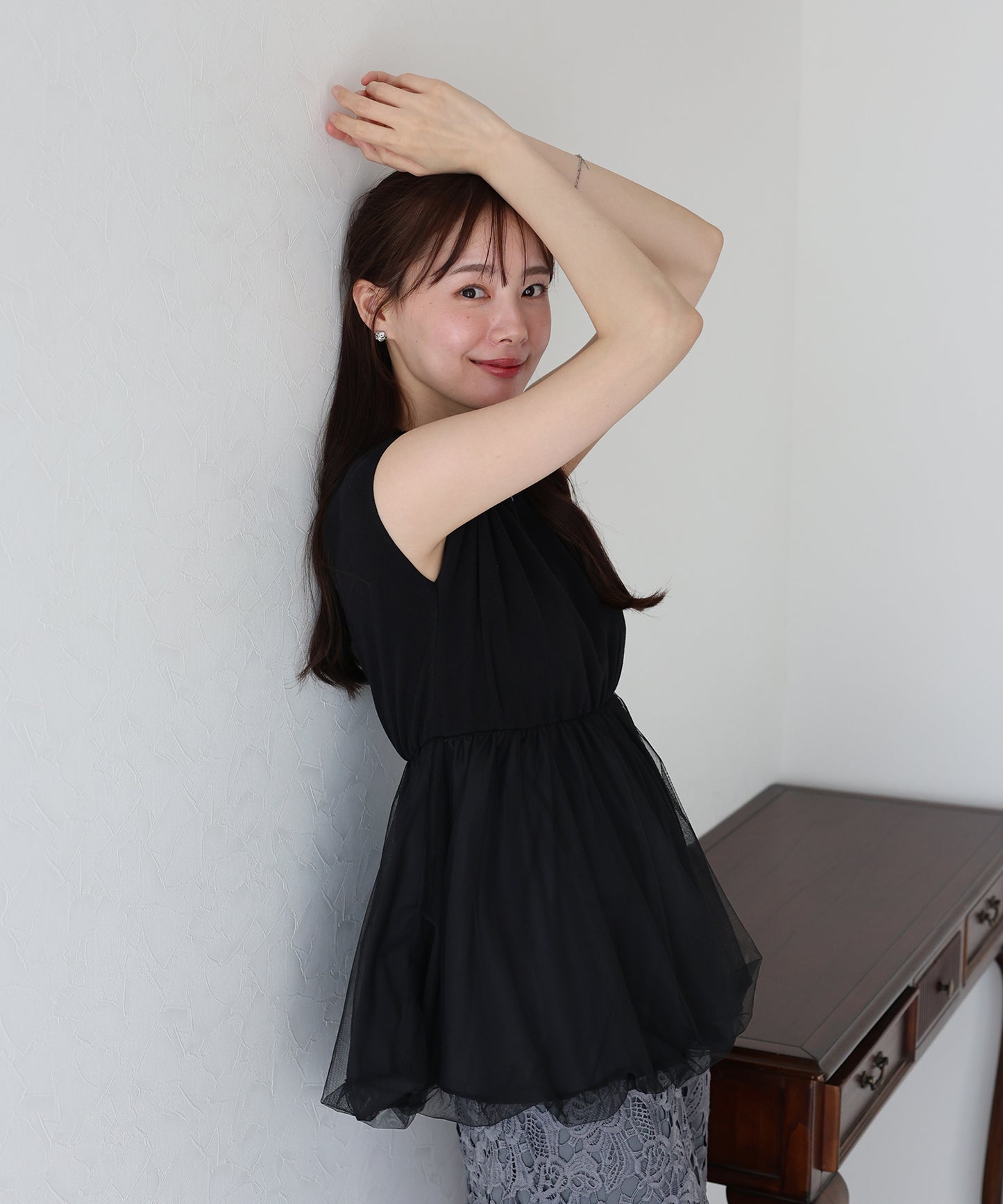 【TIME SALE】バルーンチュールドッキングニット