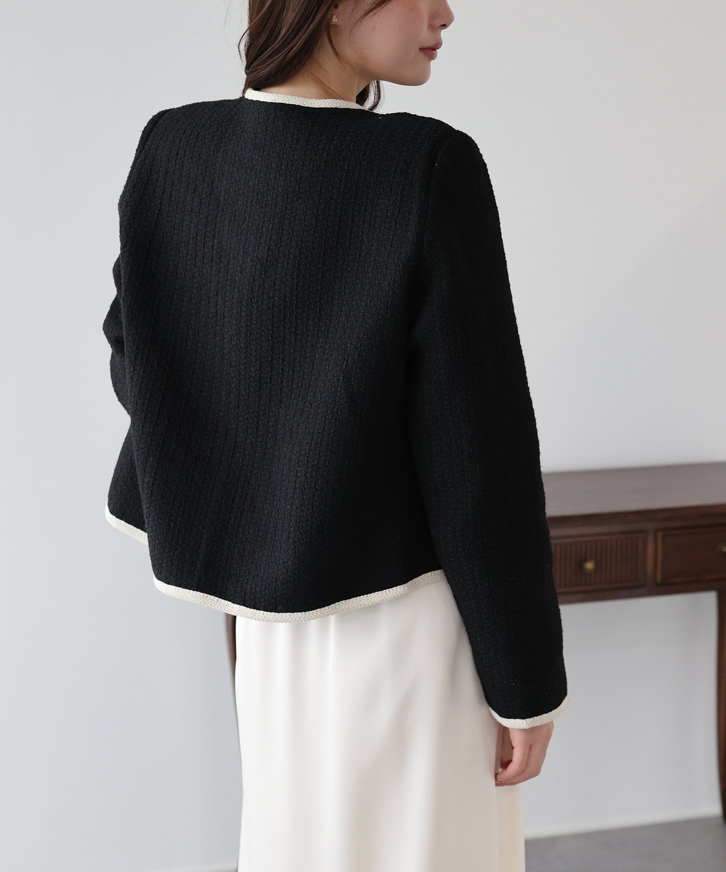 バイカラーパイピングジャケット