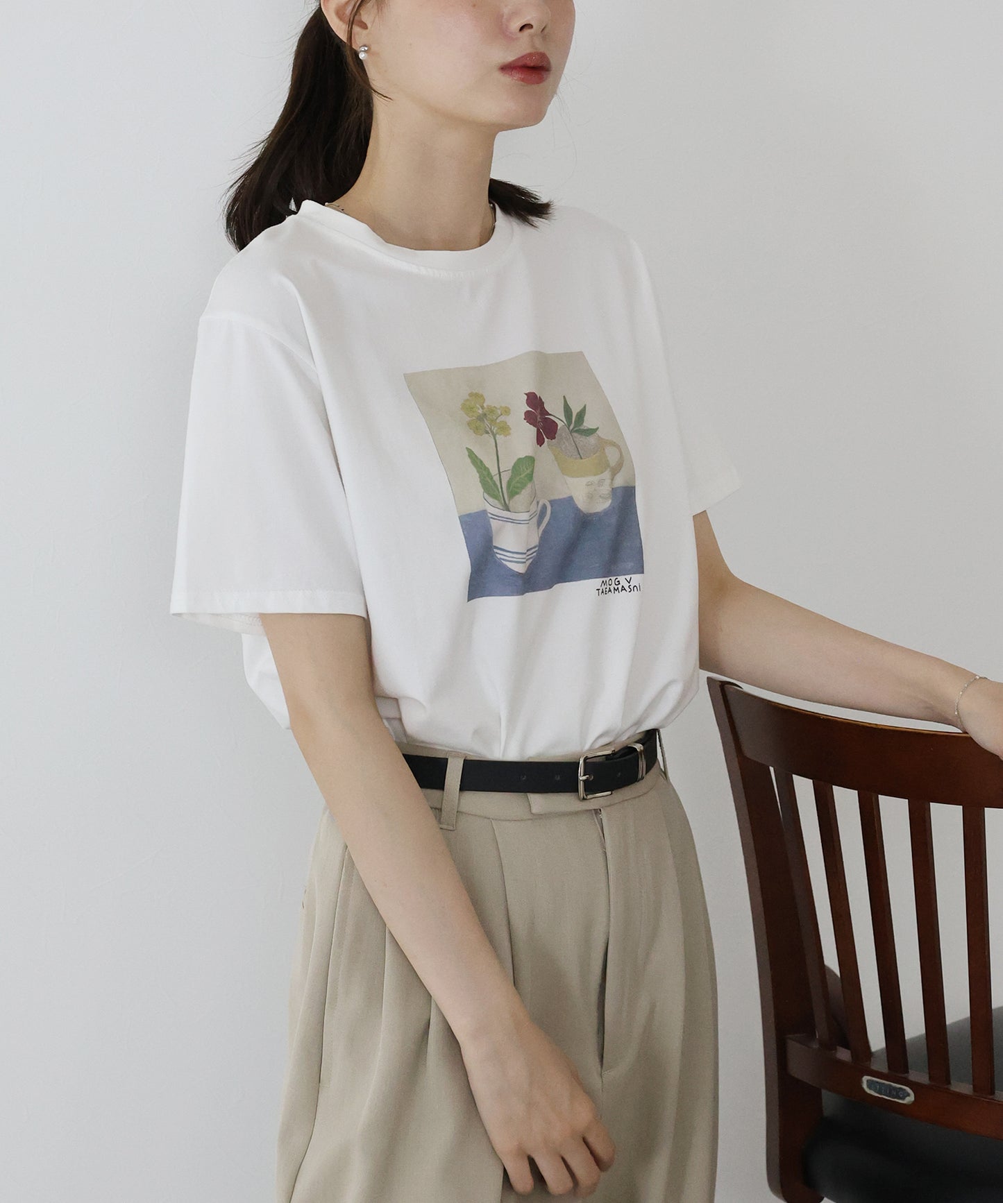 フラワーアートTシャツ【ネコポス】