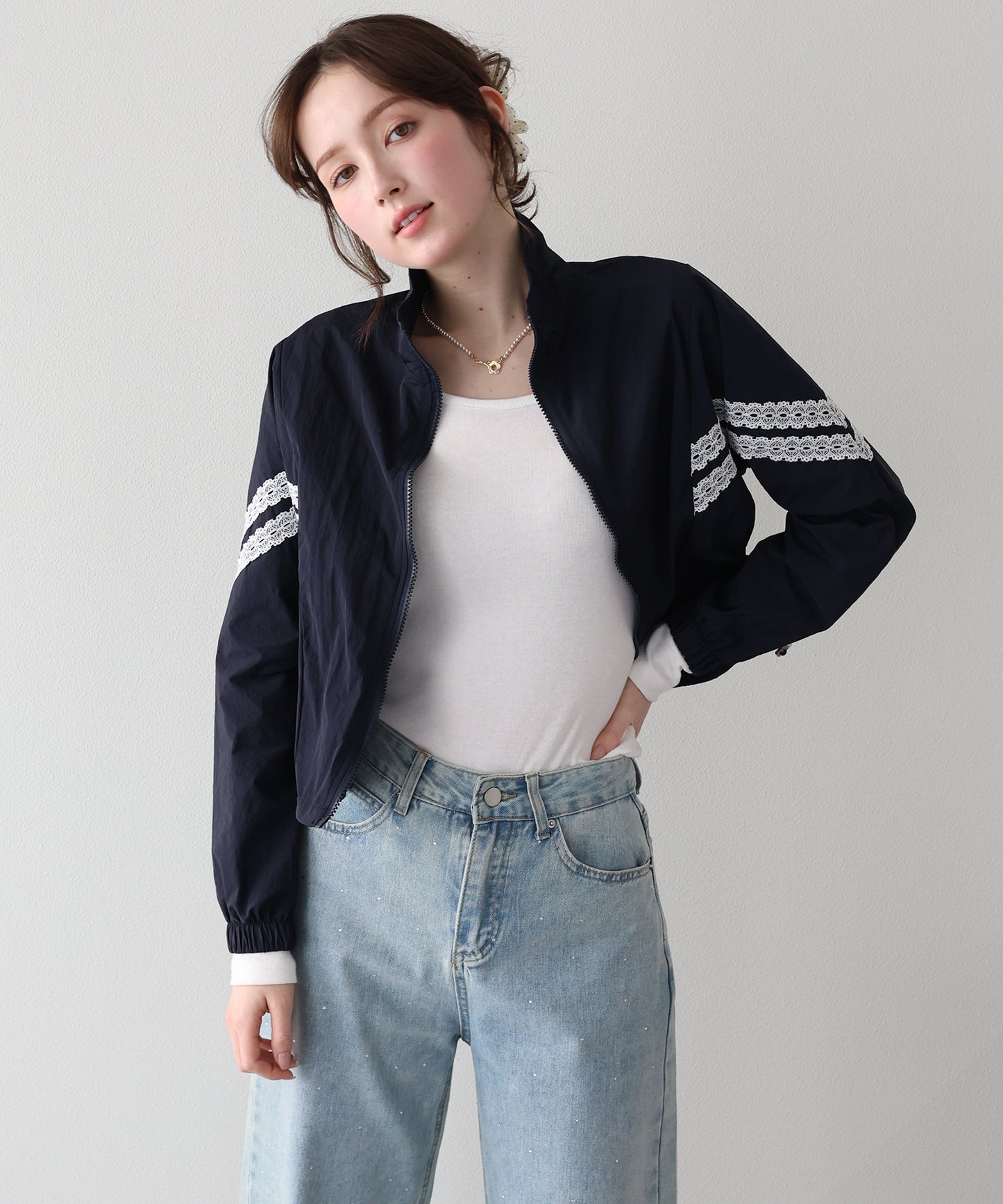 【早割5％OFF】レースナイロントラックジャケット