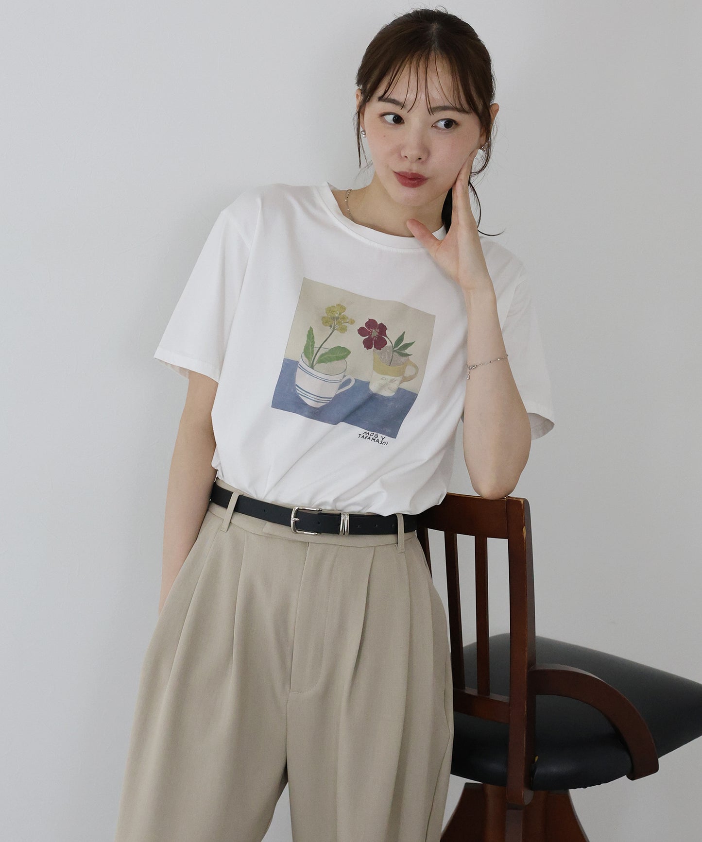 フラワーアートTシャツ【ネコポス】