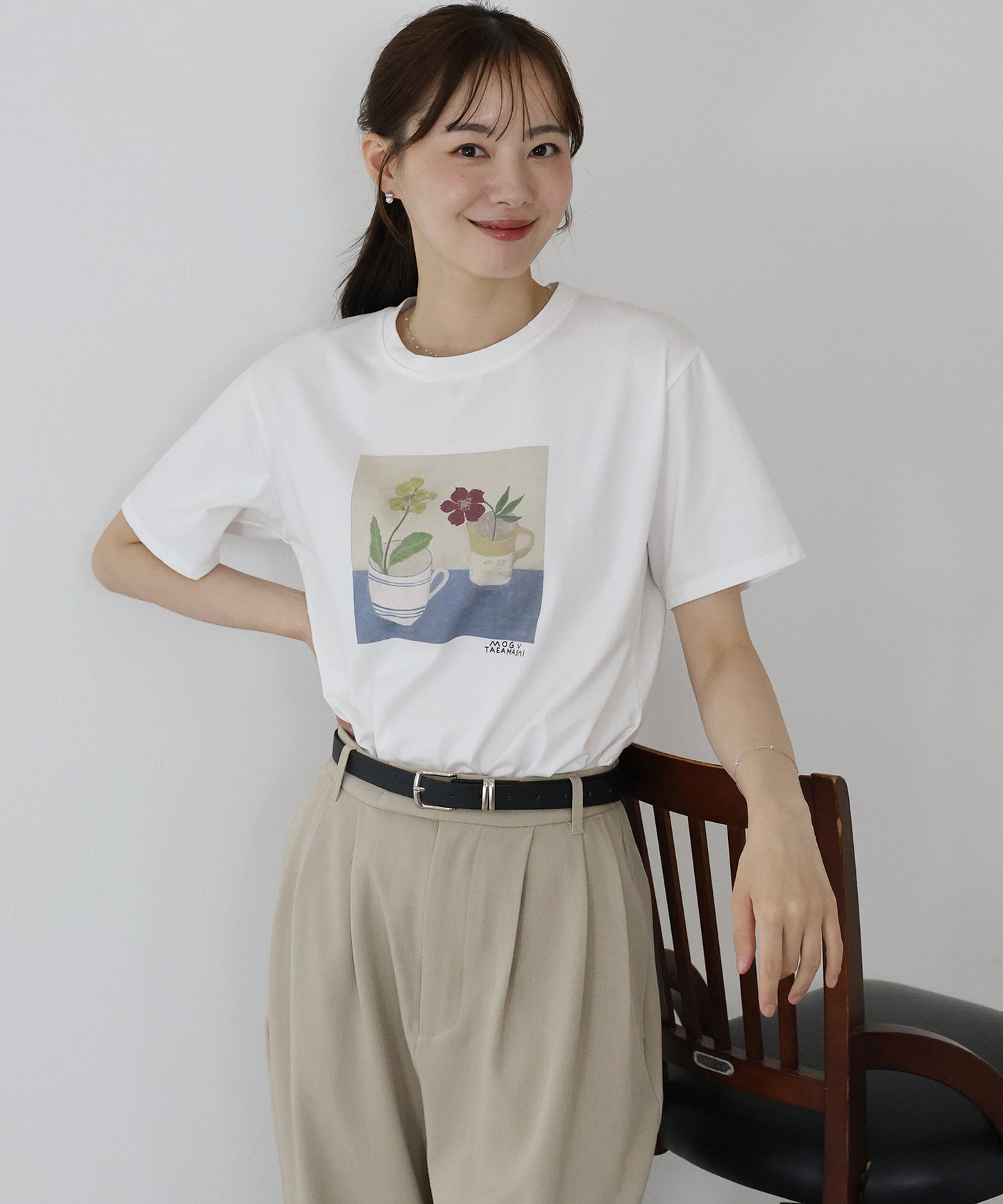 フラワーアートTシャツ【ネコポス】