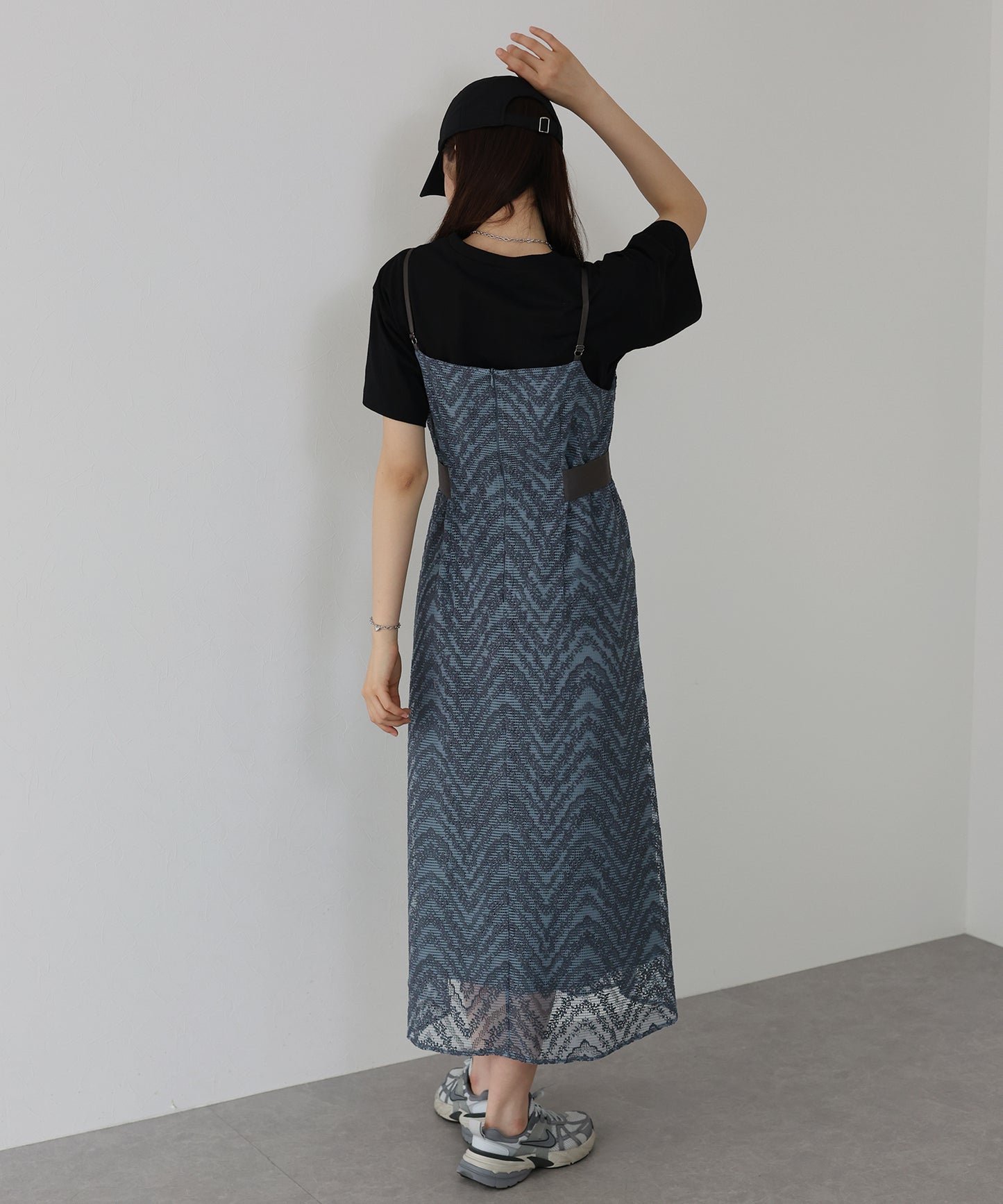 【新商品限定5％OFF（火）】【日本製】ジャガードキャミワンピース[J by blue]
