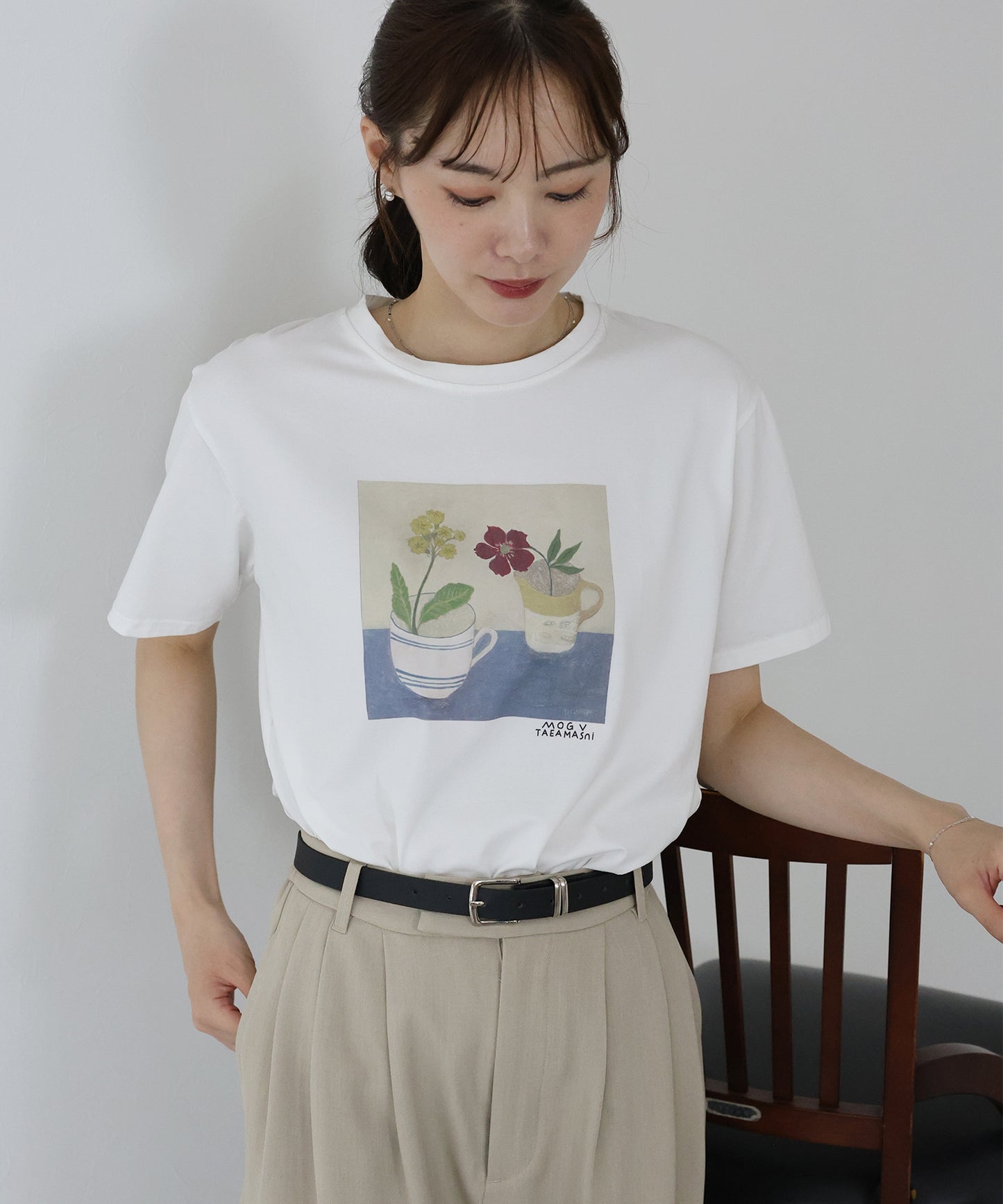 フラワーアートTシャツ【ネコポス】