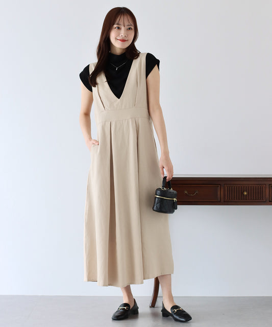 【SALE】ツイード&ツイルフレアジャンスカ