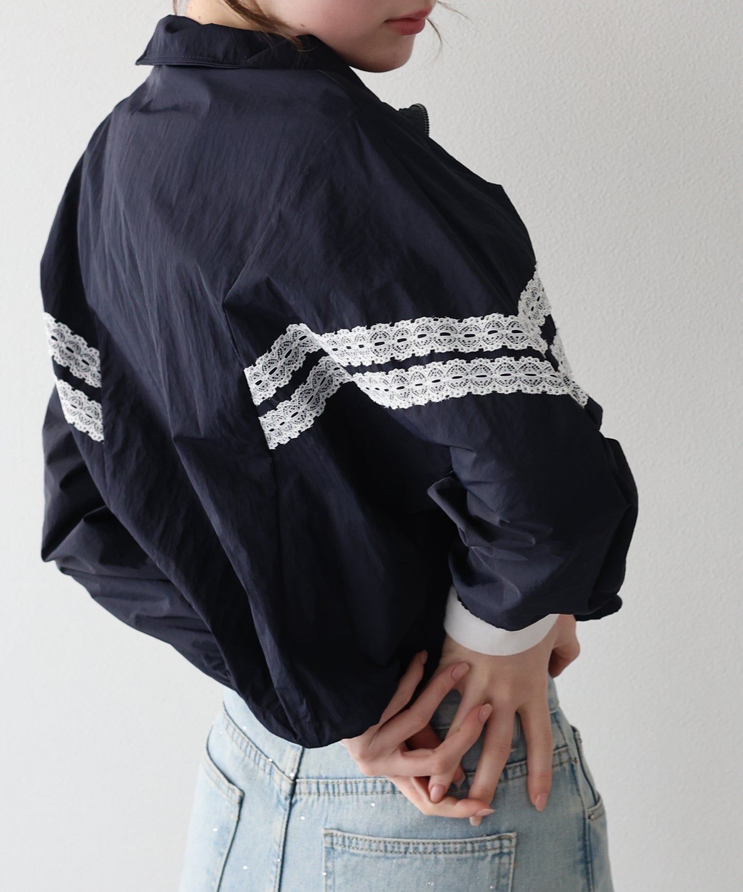 レースナイロントラックジャケット