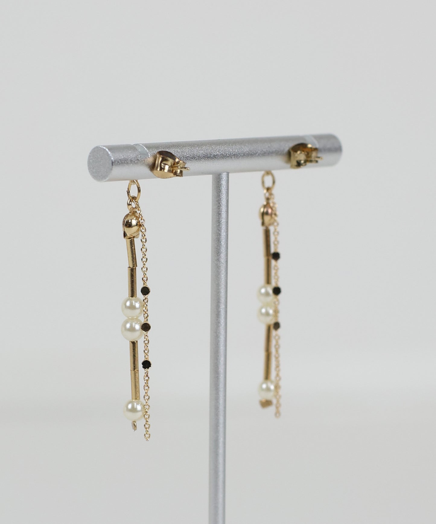 【早割5％OFF】パールロングチェーンピアス【ネコポス】