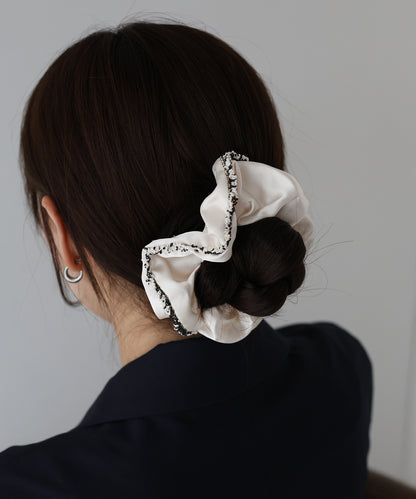 【早割5％OFF】ツイードサテンシュシュ【ネコポス】