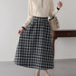 【早割5％OFF】ツイードチェックフレアスカート