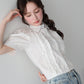 【早割5％OFF】フロントフリル半袖ブラウス【ネコポス】