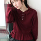【早割5％OFF】フロントフリルペプラムポロニット