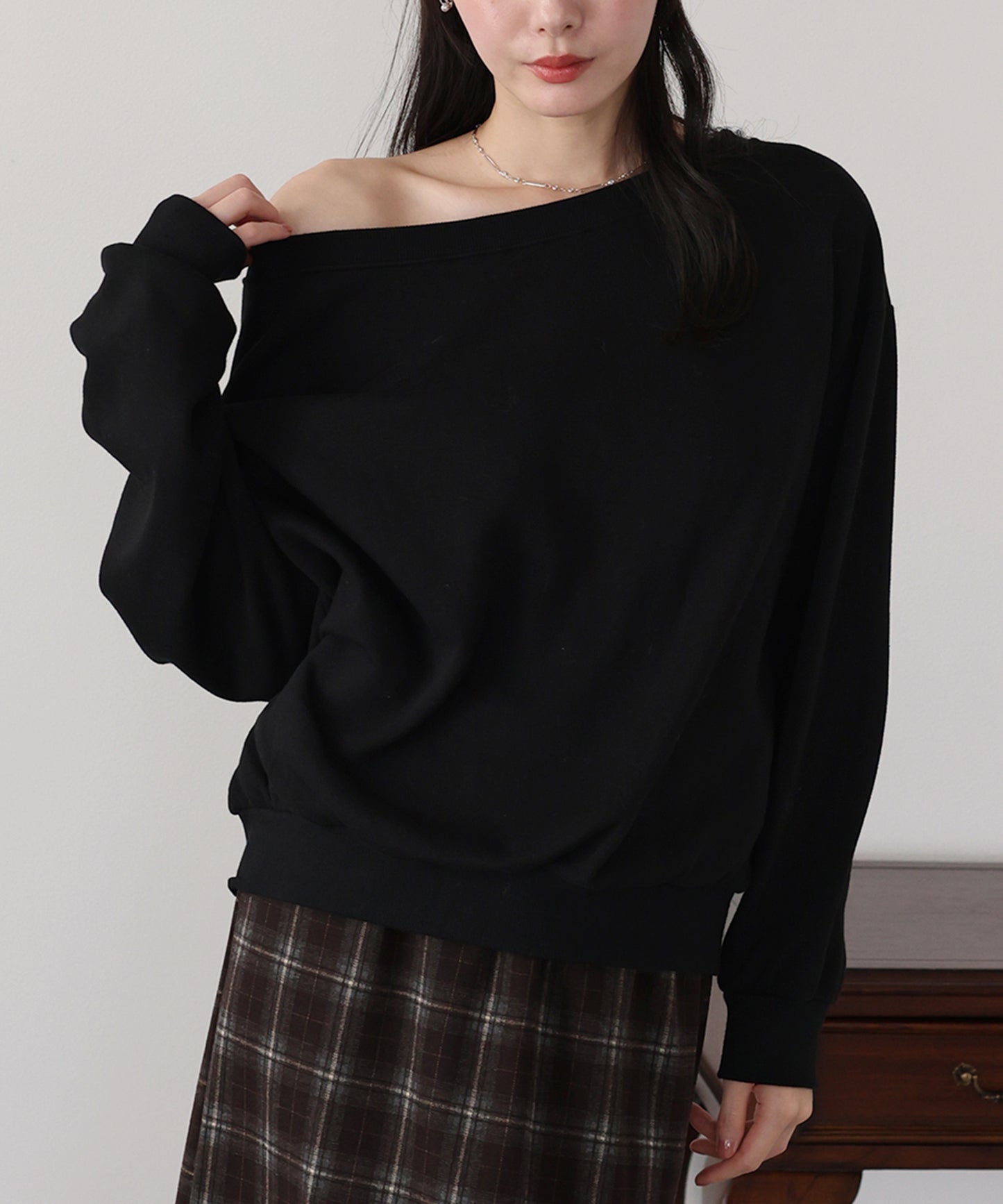 【早割5％OFF】裏起毛オフショルスウェット