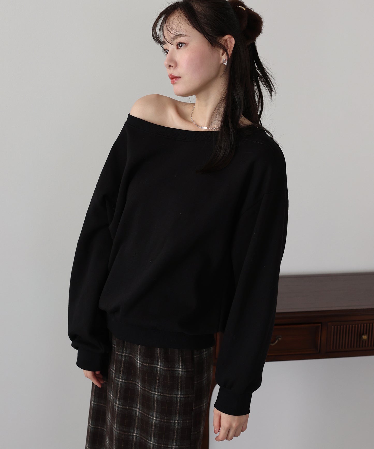 【早割5％OFF】裏起毛オフショルスウェット