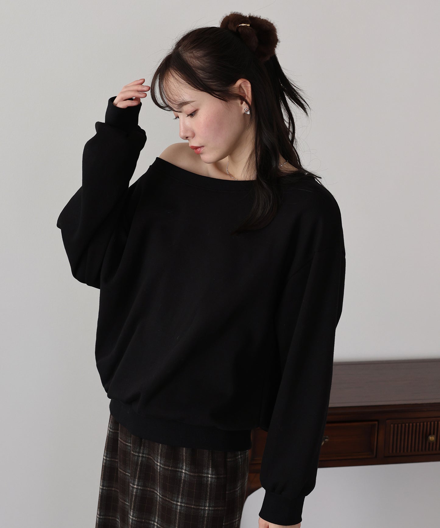 【早割5％OFF】裏起毛オフショルスウェット