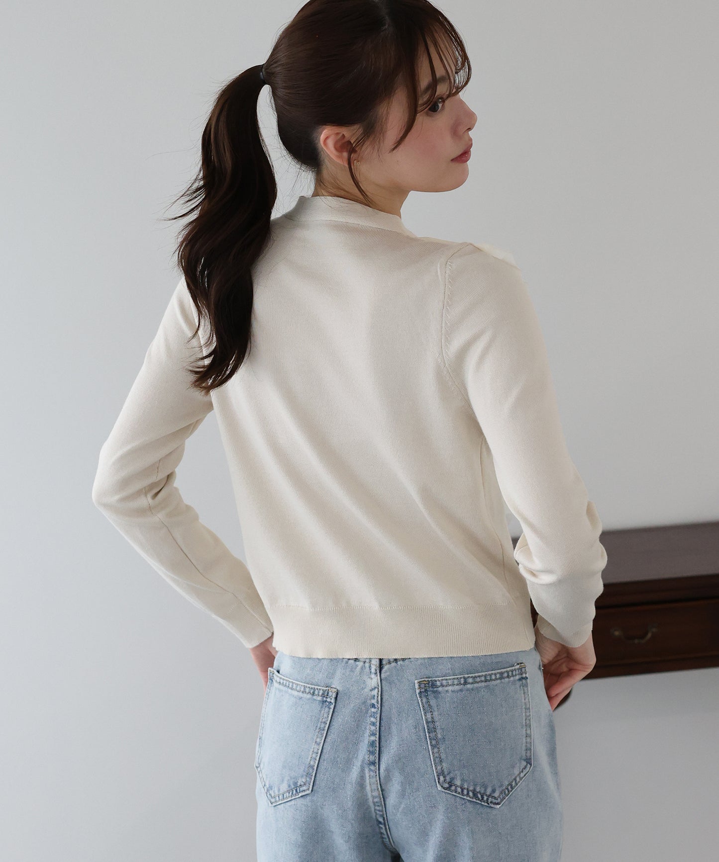 チュールフリルカーディガン