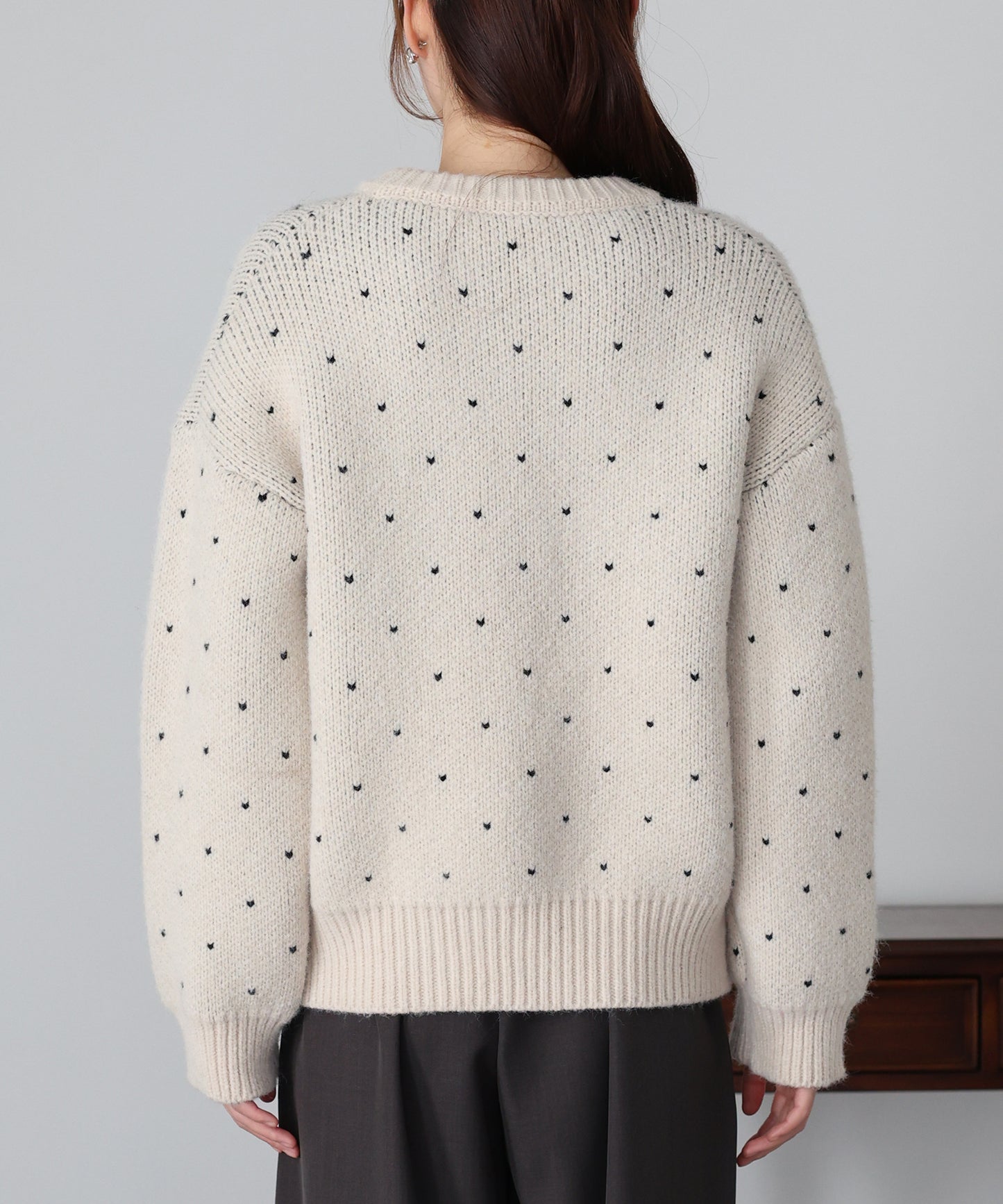 ハートニットジャガードカーディガン