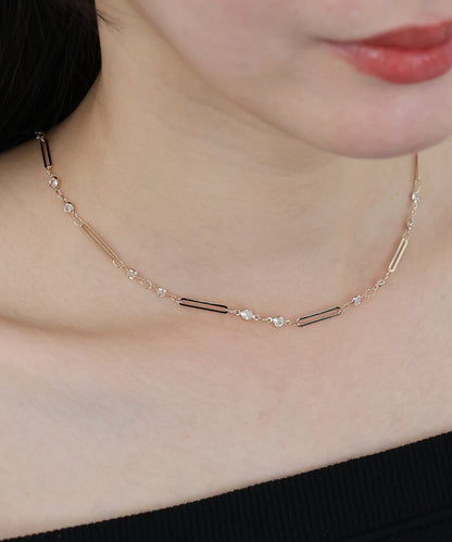 【早割5％OFF】ビジューバーネックレス/ ニッケルフリー【ネコポス】