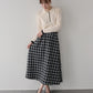 【早割5％OFF】ツイードチェックフレアスカート