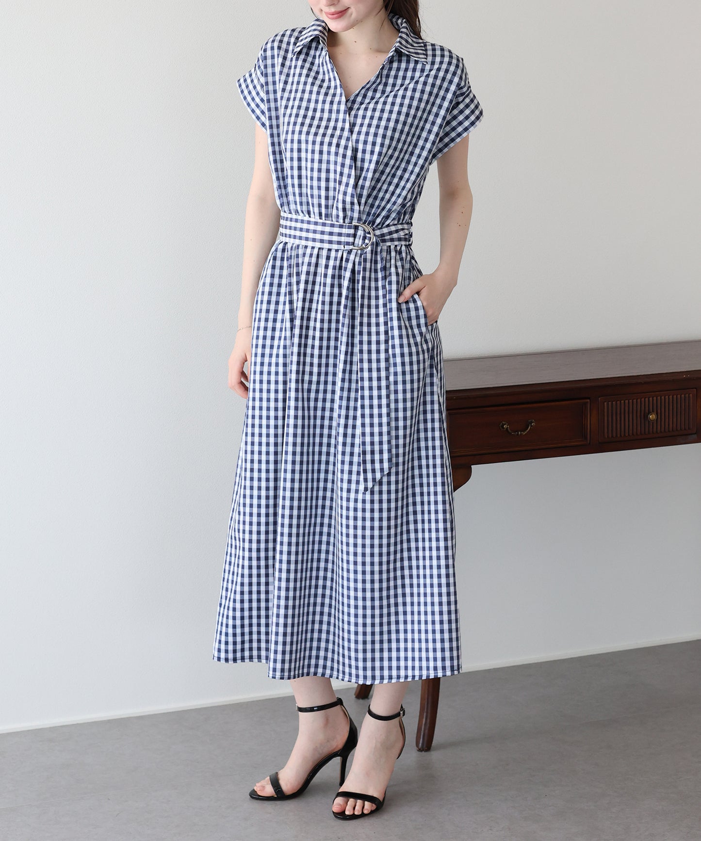 カシュクールシャツワンピース