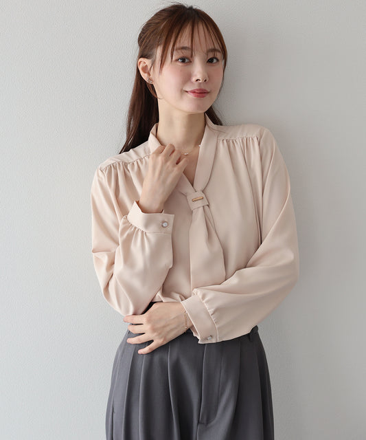 【早割5％OFF】メタルバーボウタイブラウス【メール便】