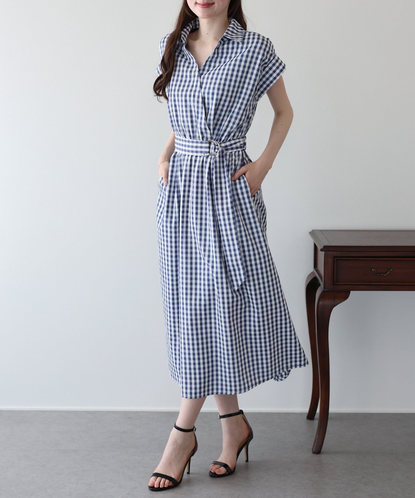 カシュクールシャツワンピース
