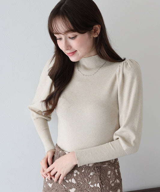 【早割5％OFF】ボリュームパフスリーブニット