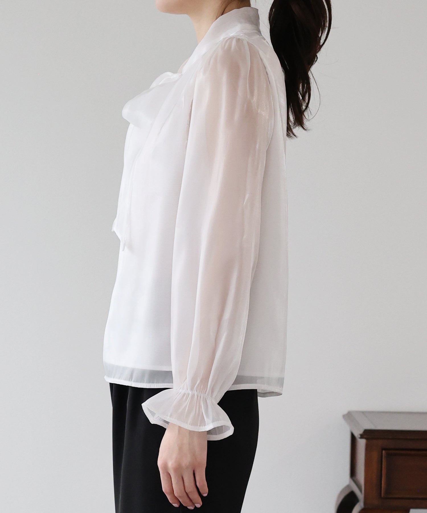 シアーオーガンジーボウタイブラウス【ネコポス】 – BLUE ONLINE