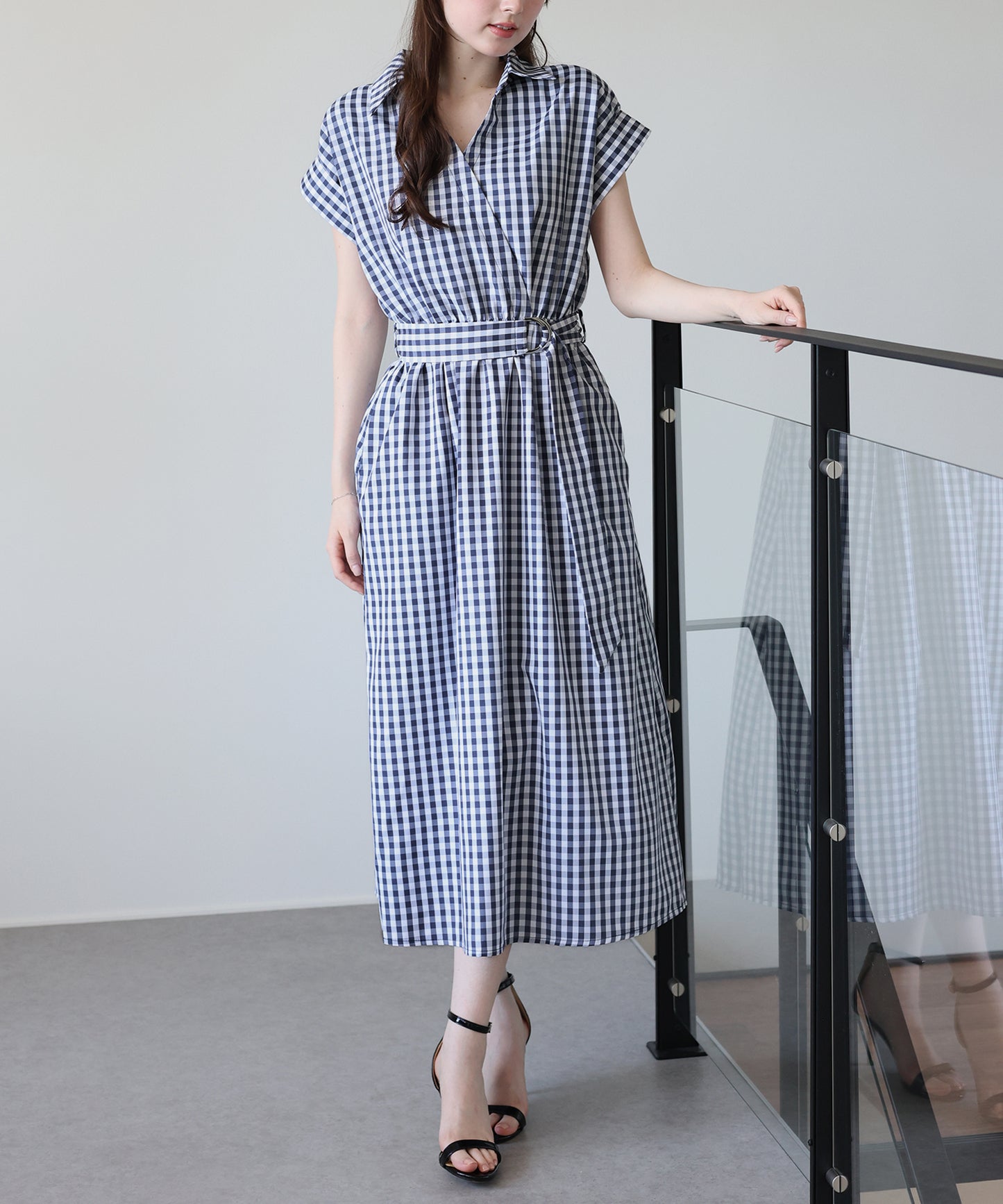 カシュクールシャツワンピース