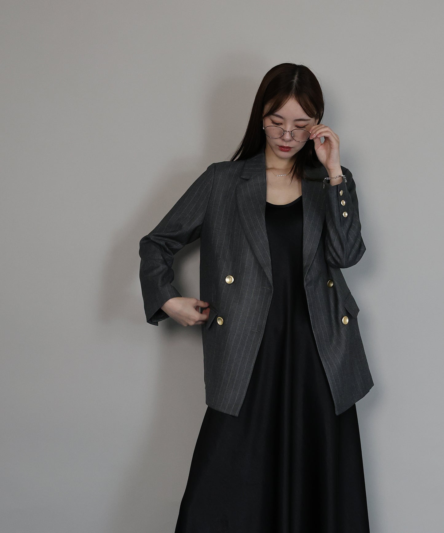 【TIME SALE】ピンストライプテーラードジャケット