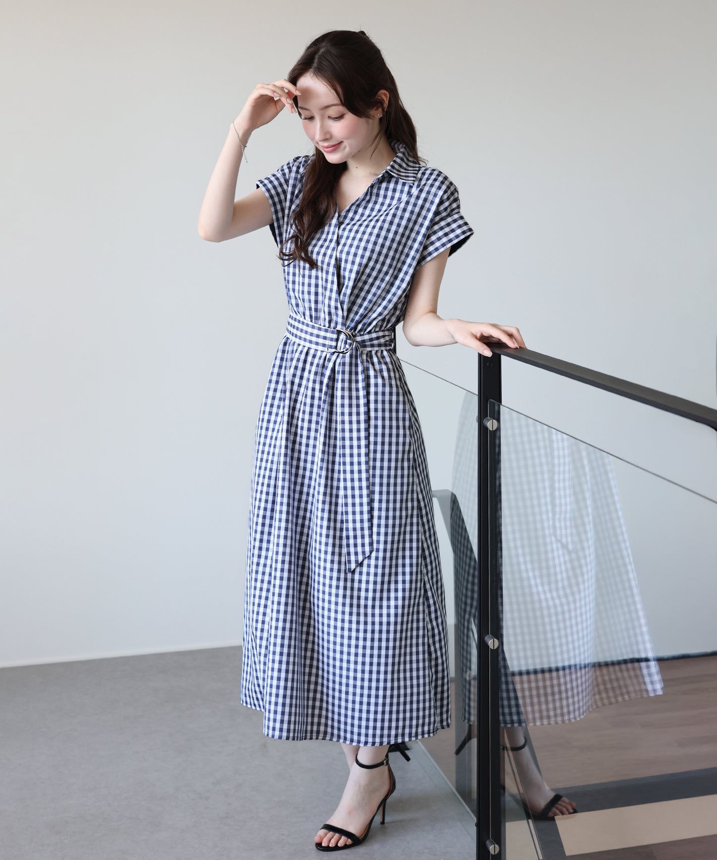 カシュクールシャツワンピース
