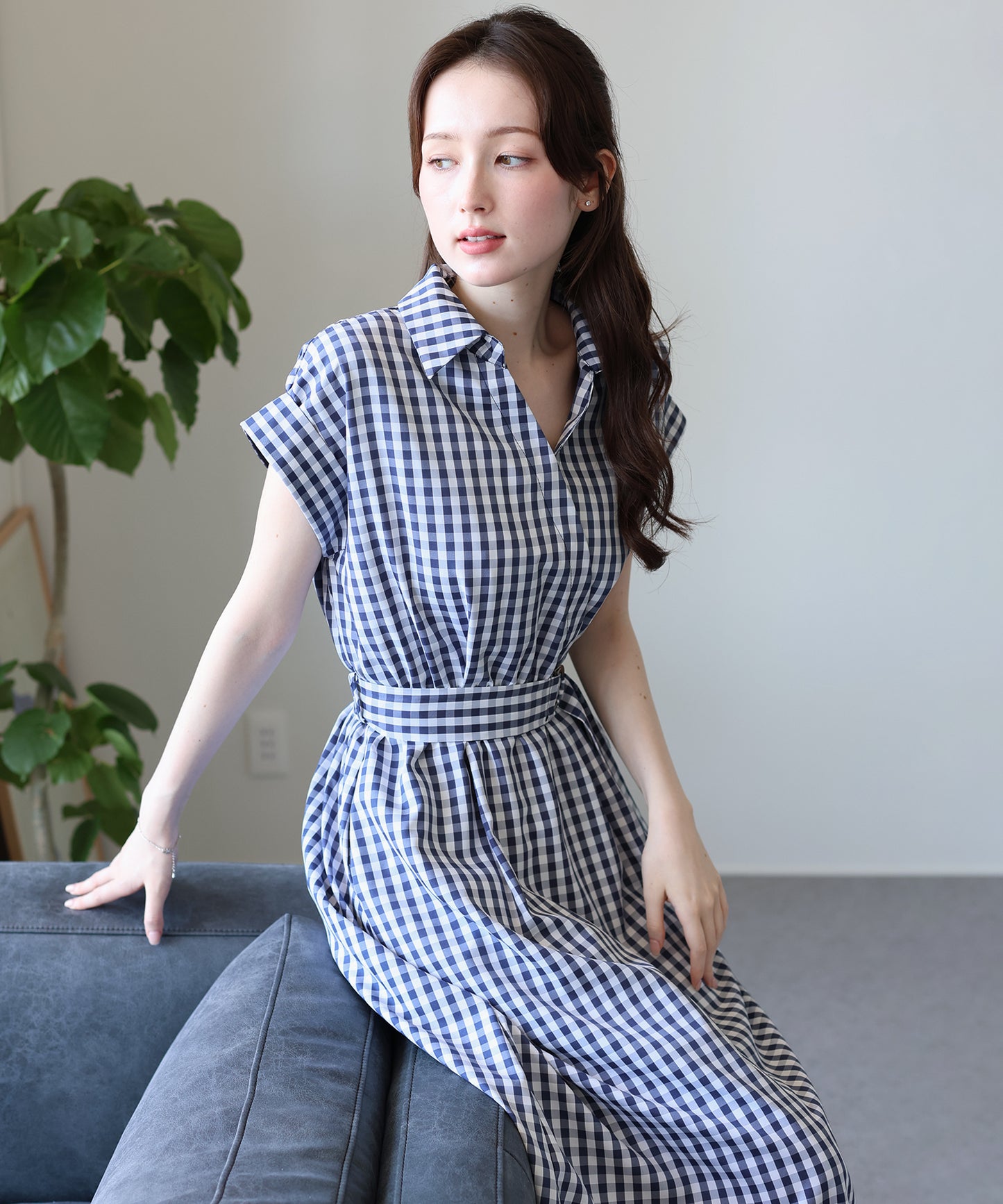 カシュクールシャツワンピース