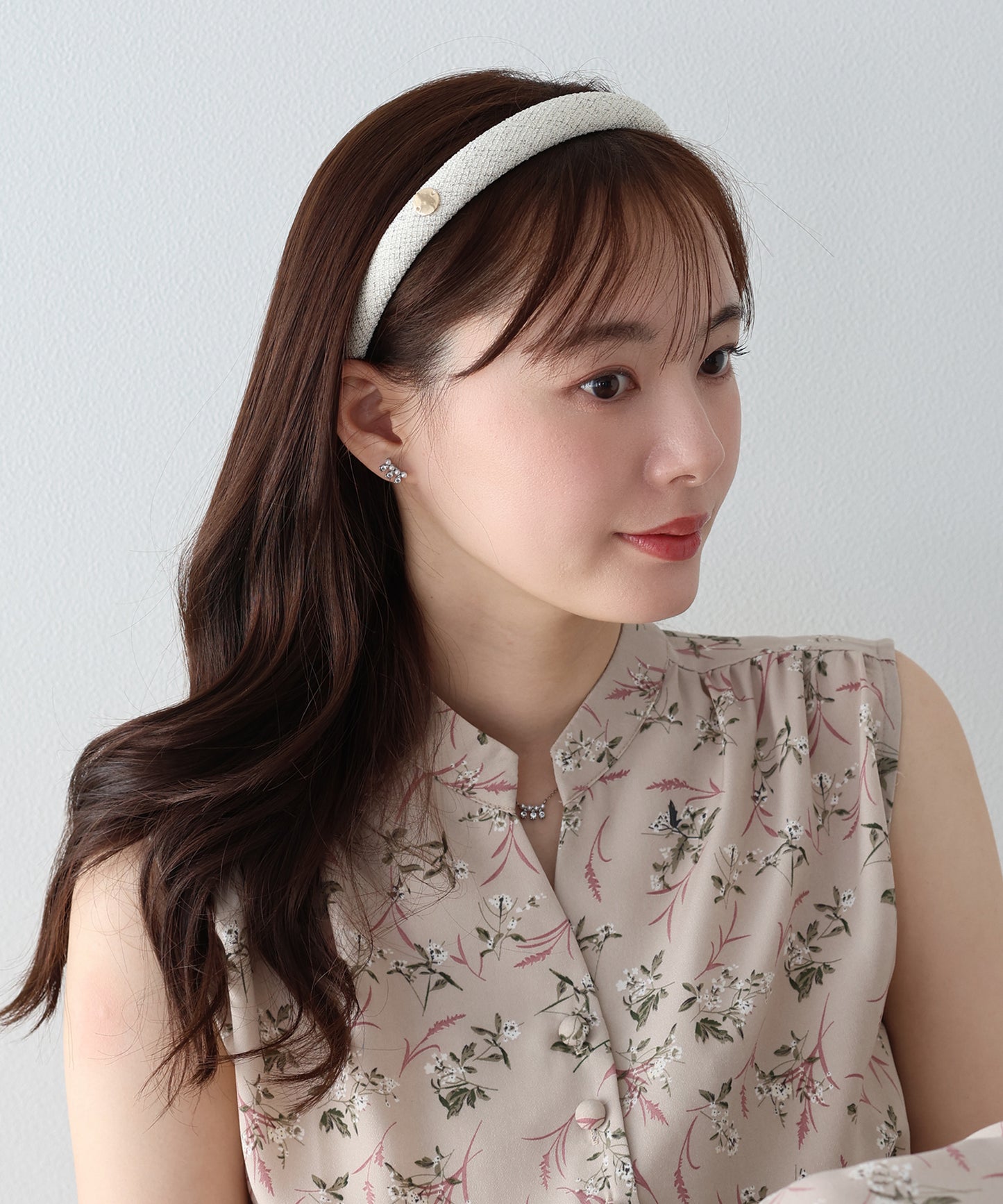 メタルモチーフツイードカチューシャ