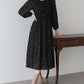 【早割5％OFF】花柄シャーリングワンピース