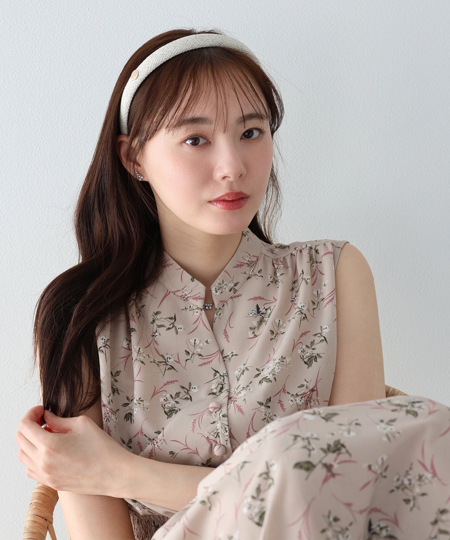 メタルモチーフツイードカチューシャ