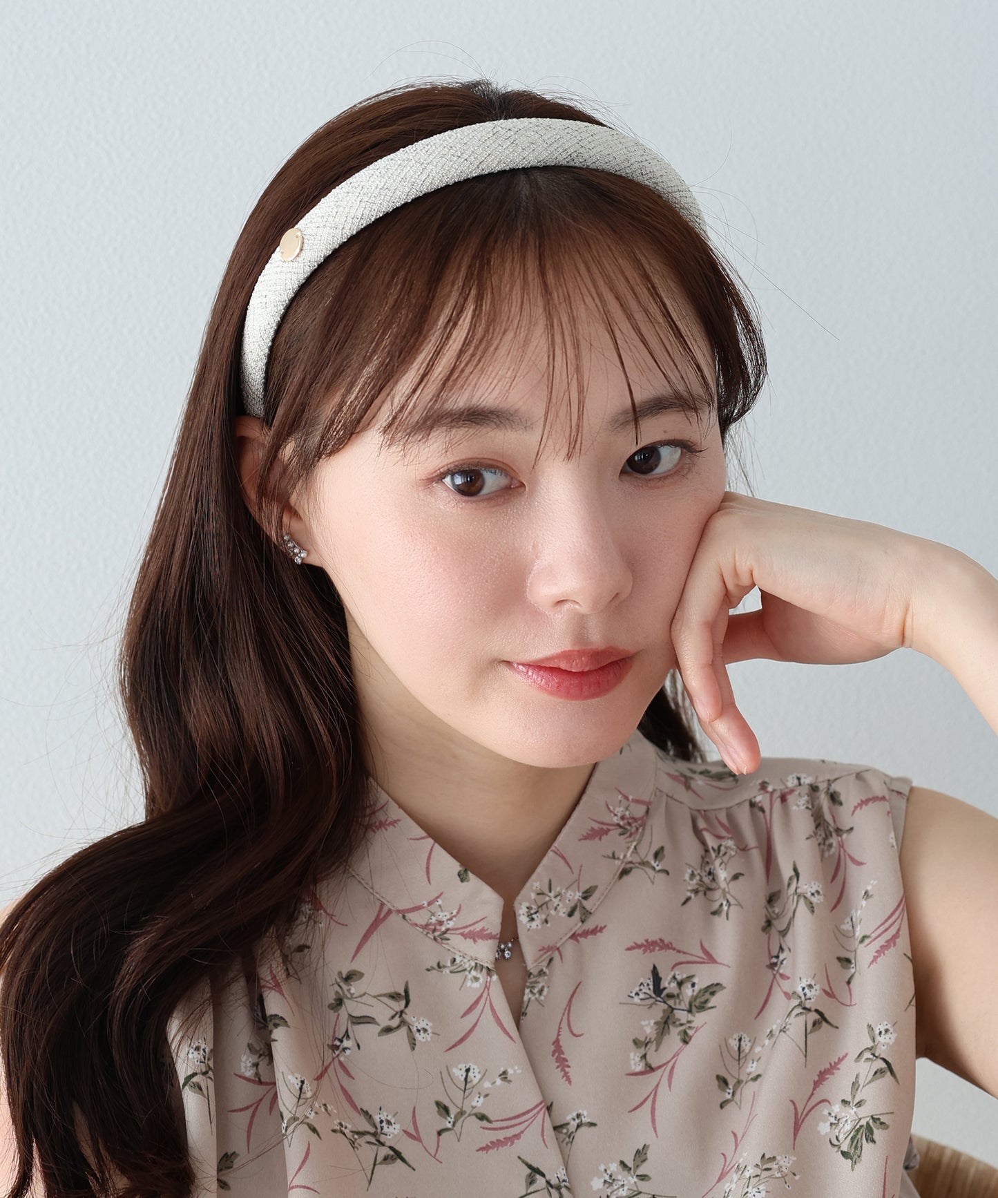 メタルモチーフツイードカチューシャ