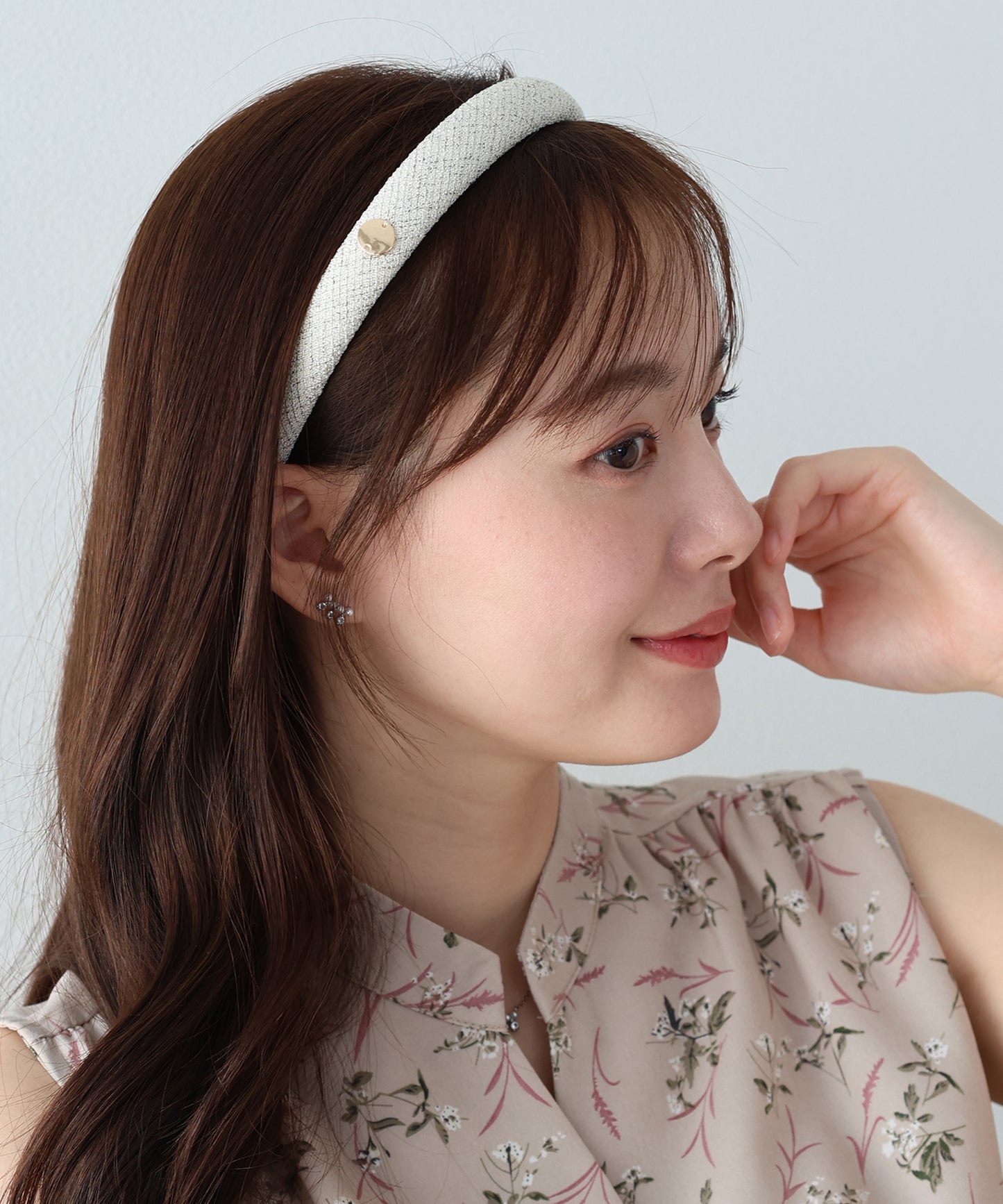 メタルモチーフツイードカチューシャ