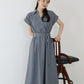 【TIME SALE】カシュクールシャツワンピース
