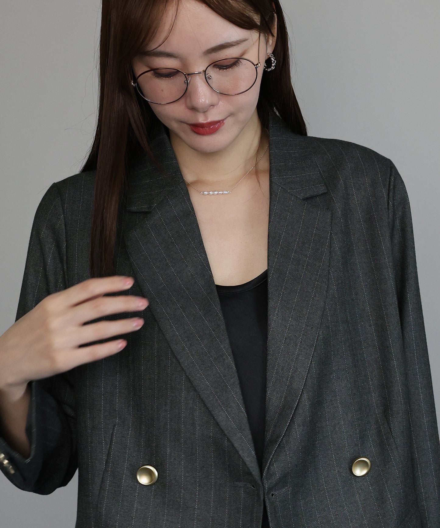 【TIME SALE】ピンストライプテーラードジャケット